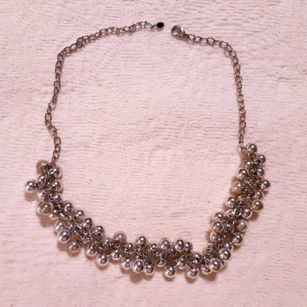 Silver Beaded Necklace